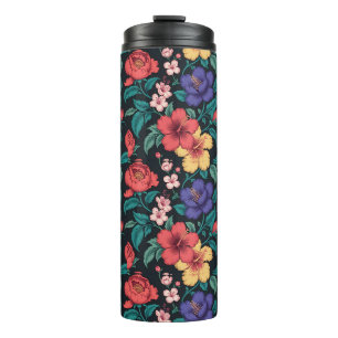 Termo Patrón de repetición de flores silvestres