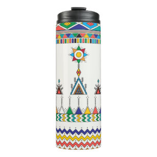 Termo Patrón de repetición geométrica decorativa inspira
