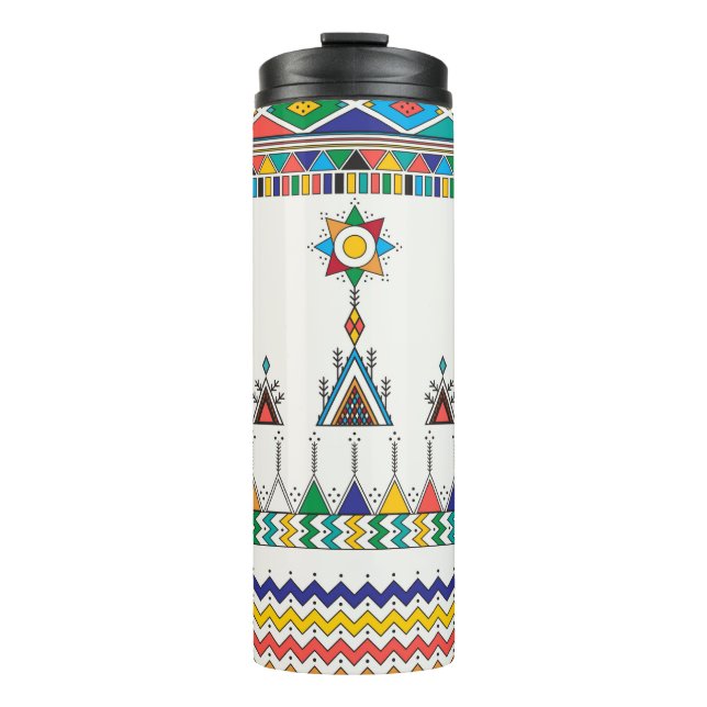 Termo Patrón de repetición geométrica decorativa inspira (Anverso)