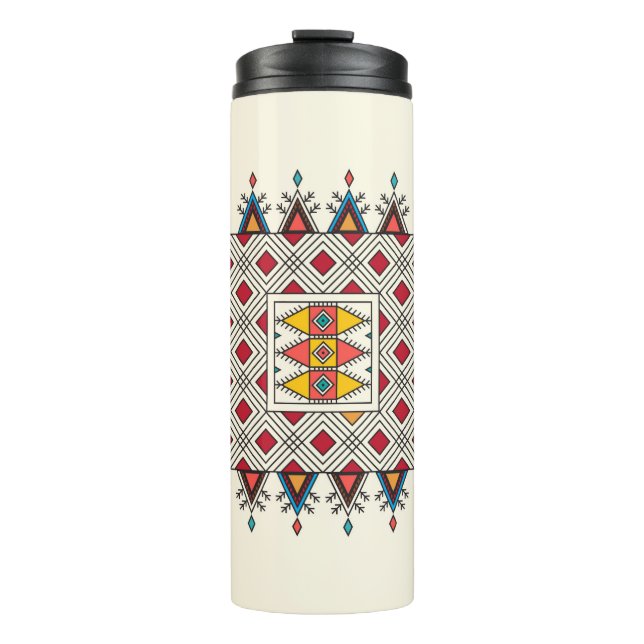 Termo Patrón de repetición geométrica decorativa inspira (Anverso)