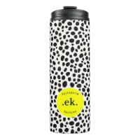 Patrón de resumen de perros dálmatas Monograma ros