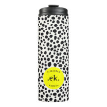 Patrón de resumen de perros dálmatas Monograma ros