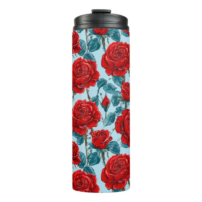 Termo Patrón de rosas rojas (Anverso)
