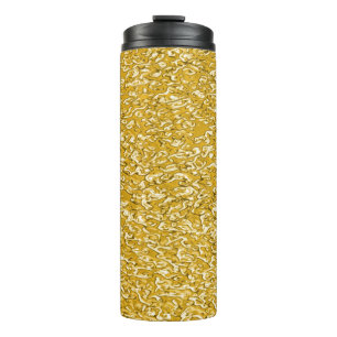 Termo Patrón de salpicaduras de ORO PURO + tu texto / fo