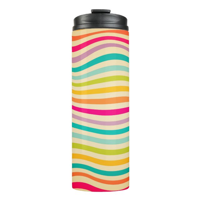 Termo Patrón De Seamless Colorful Striped. ilustracion.  (Anverso)