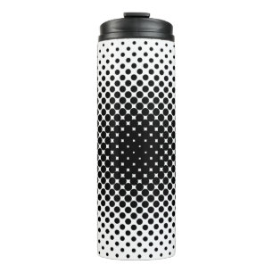 Termo Patrón de semitono punto moderno retro