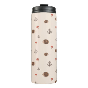 Termo Patrón de setas y edgehog de Woodland