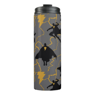 Termo Patrón de silueta negro de Adam Lightning