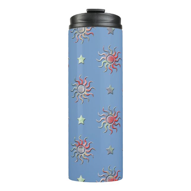 Termo Patrón de sol y estrellas (Anverso)