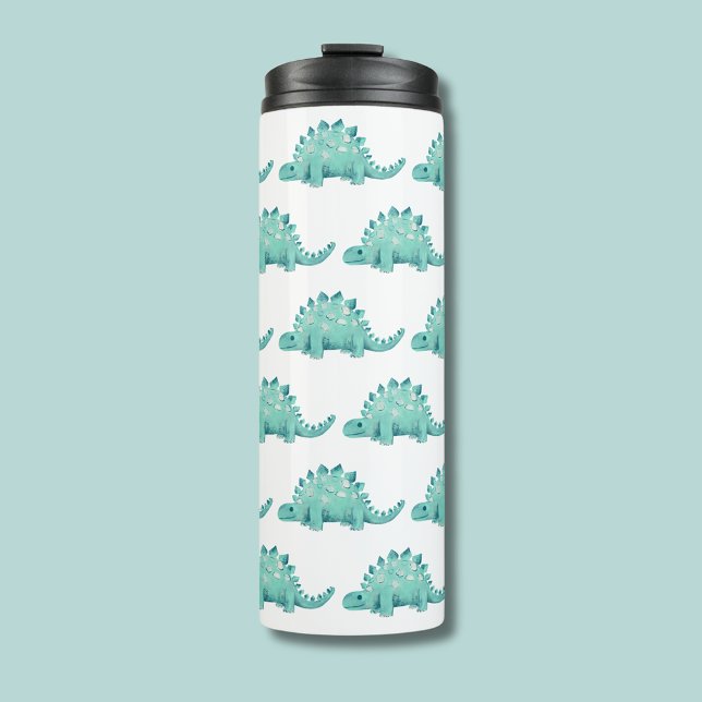 Termo Patrón de Stegosaurus de dinosaurio lindo (Stegosaurus dinosaur patterned thermal drinks tumbler)
