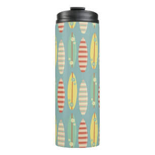Termo Patrón de tabla de surf Hippie Hawaii lindo Azul