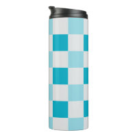 Patrón De Tablero Blanco Y Azul