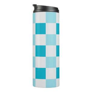 Termo Patrón De Tablero Blanco Y Azul