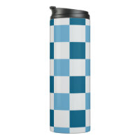 Patrón De Tablero Blanco Y Azul