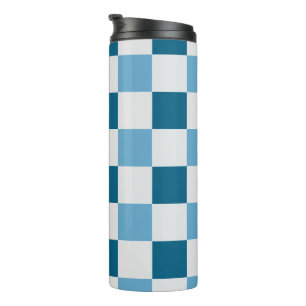 Termo Patrón De Tablero Blanco Y Azul