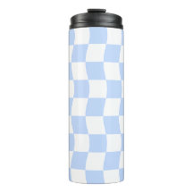 Patrón de tablero de ajedrez blanco azul pastel re