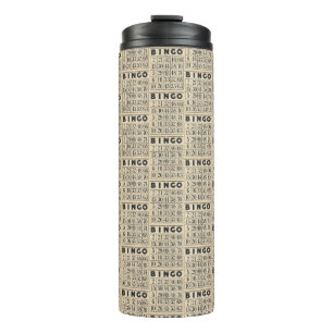 Termo Patrón de tarjeta de bingo de vintage