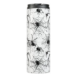 Termo Patrón de telaraña de Halloween