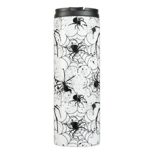 Termo Patrón de telaraña de Halloween