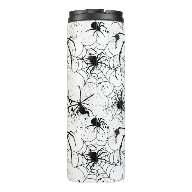 Termo Patrón de telaraña de Halloween (Reverso)