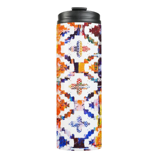 Termo Patrón de textura geométrica con efecto de acuarel (Anverso)