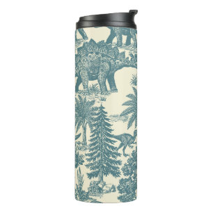 Termo Patrón de Toile de Dinosaurio Vintage 
