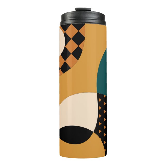Termo Patrón de trazo abstracto geométrico moderno, ondu (Anverso)