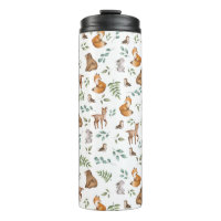 Patrón de vegetación de animales de bosque de plan