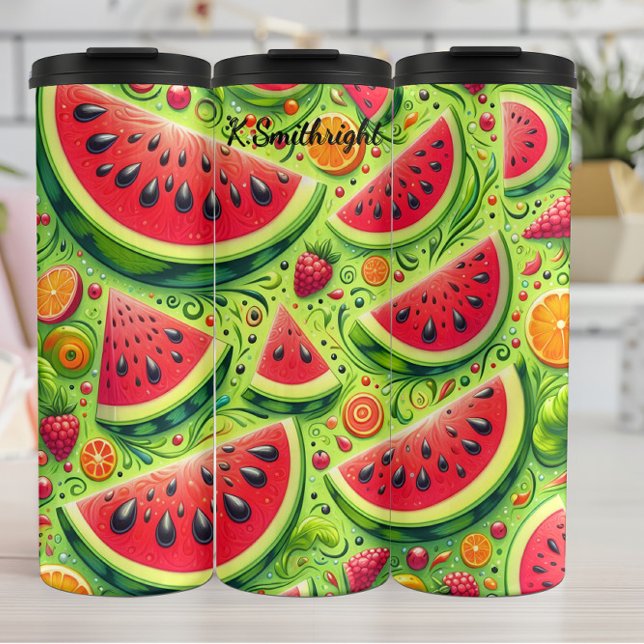 Termo Patrón de verano de la sandía Berry Citrus (Subido por el creador)