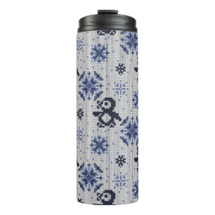 Termo Patrón decorativo sin fisuras de invierno de punto