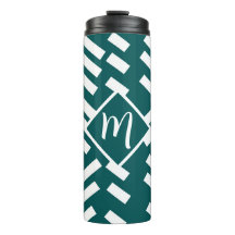 Patrón diagonal rayado minimalista, monograma