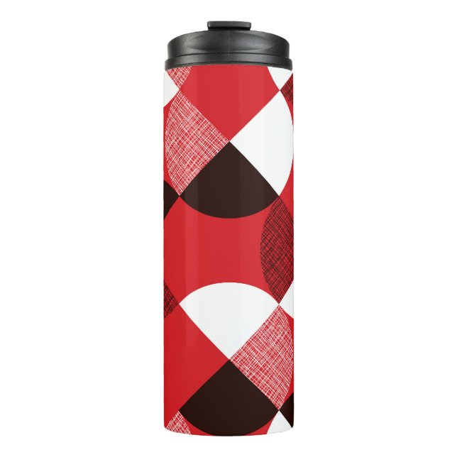Termo Patrón dinámico diagonal texturizado rojo (Anverso)