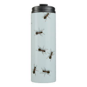 Termo Patrón elegante de hormigas rojas caóticas