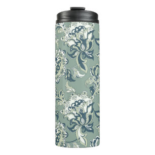 Termo patrón étnico floral sin fisuras. batik folclórico