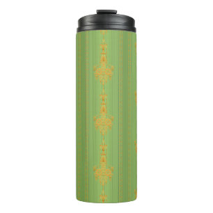 Termo patrón floral barroco con borde