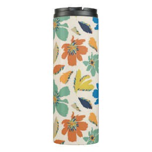 Termo Patrón floral bohemio dibujado a mano abstracto