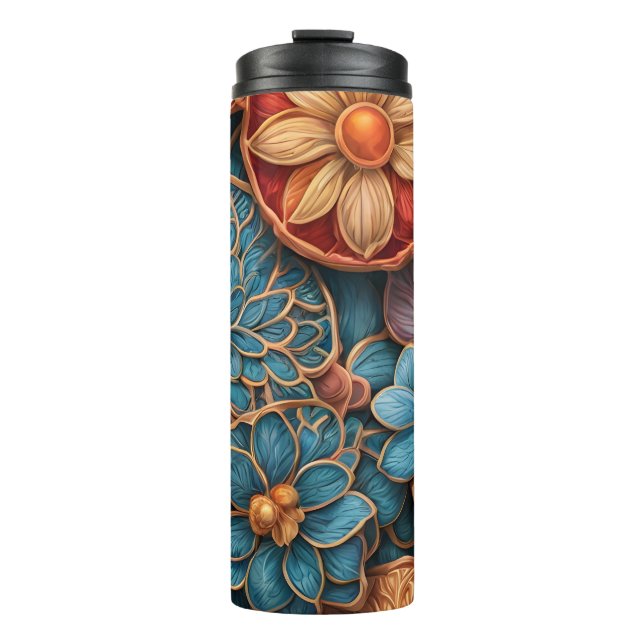 Termo Patrón floral colorido (Anverso)