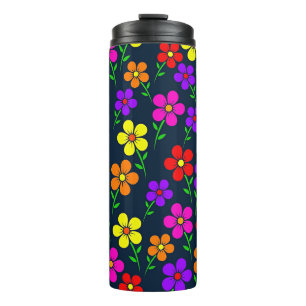 Termo Patrón floral colorido