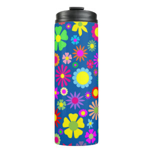 Termo Patrón floral colorido