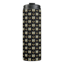 Termo Patrón floral con flores amarillas