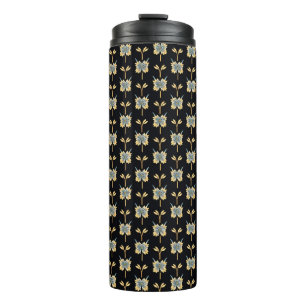 Termo Patrón floral con flores amarillas