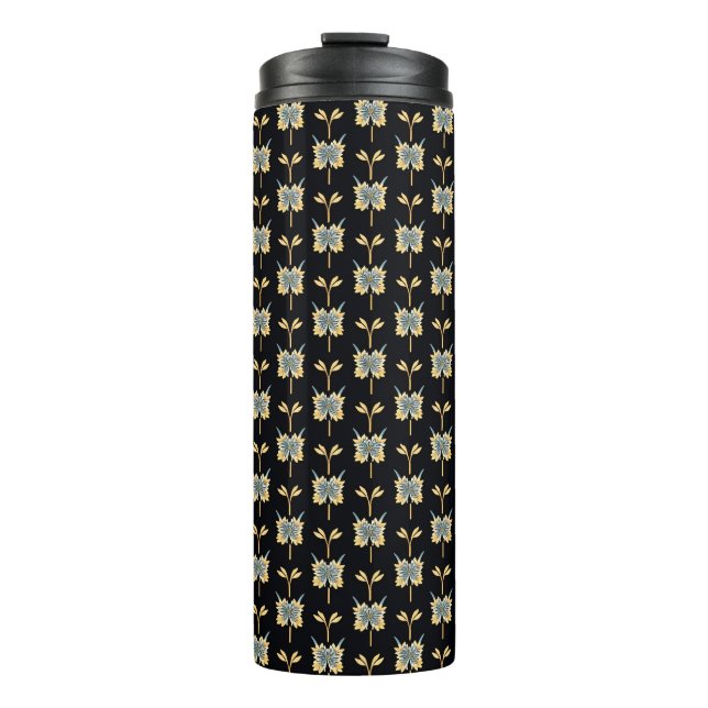 Termo Patrón floral con flores amarillas (Anverso)