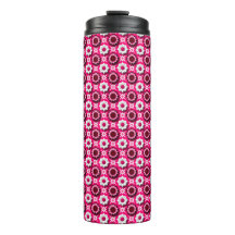 Patrón floral con loto rosa y blanco vibrante