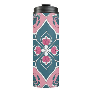 Termo Patrón Floral de Azulejos Art Nouveau