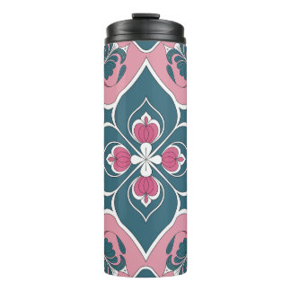 Termo Patrón Floral de Azulejos Art Nouveau