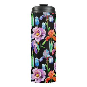 Termo Patrón floral de color acuático de Peony