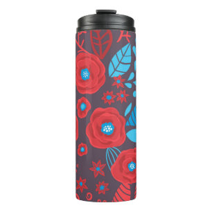 Termo Patrón floral de Doodle