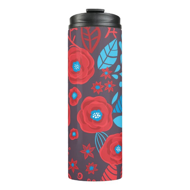 Termo Patrón floral de Doodle (Anverso)