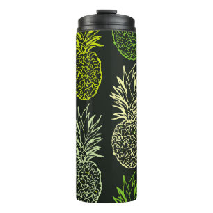 Termo Patrón floral de doodle dibujado a mano. Palm leav