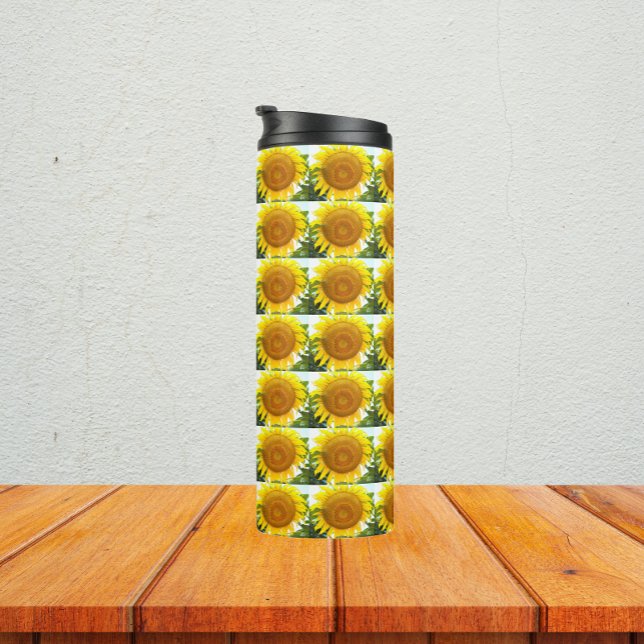Termo Patrón floral de girasol amarillo grande (In Situ)